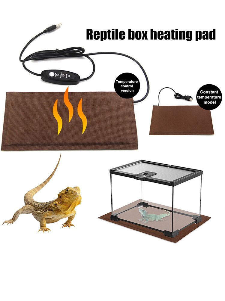 Reptile Heating Pad Temperature Control Pet Warmth Piece Lizard Hamster Anti-Smashing Urine Scratching Care Blanket