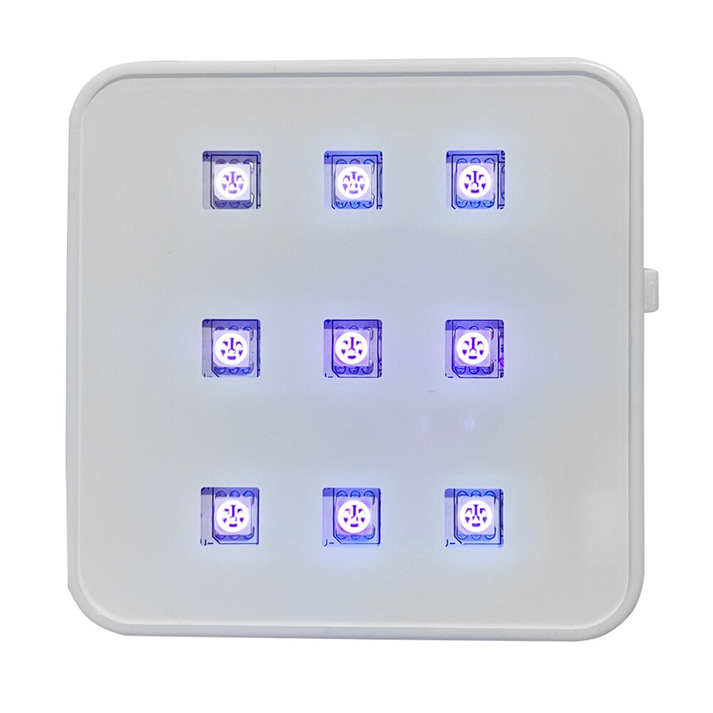 Handheld Disinfection Light Square Panel Ultraviolet Fluorescent Light Mobile Portable Mites Removal Lamp 3W UV for Clothes