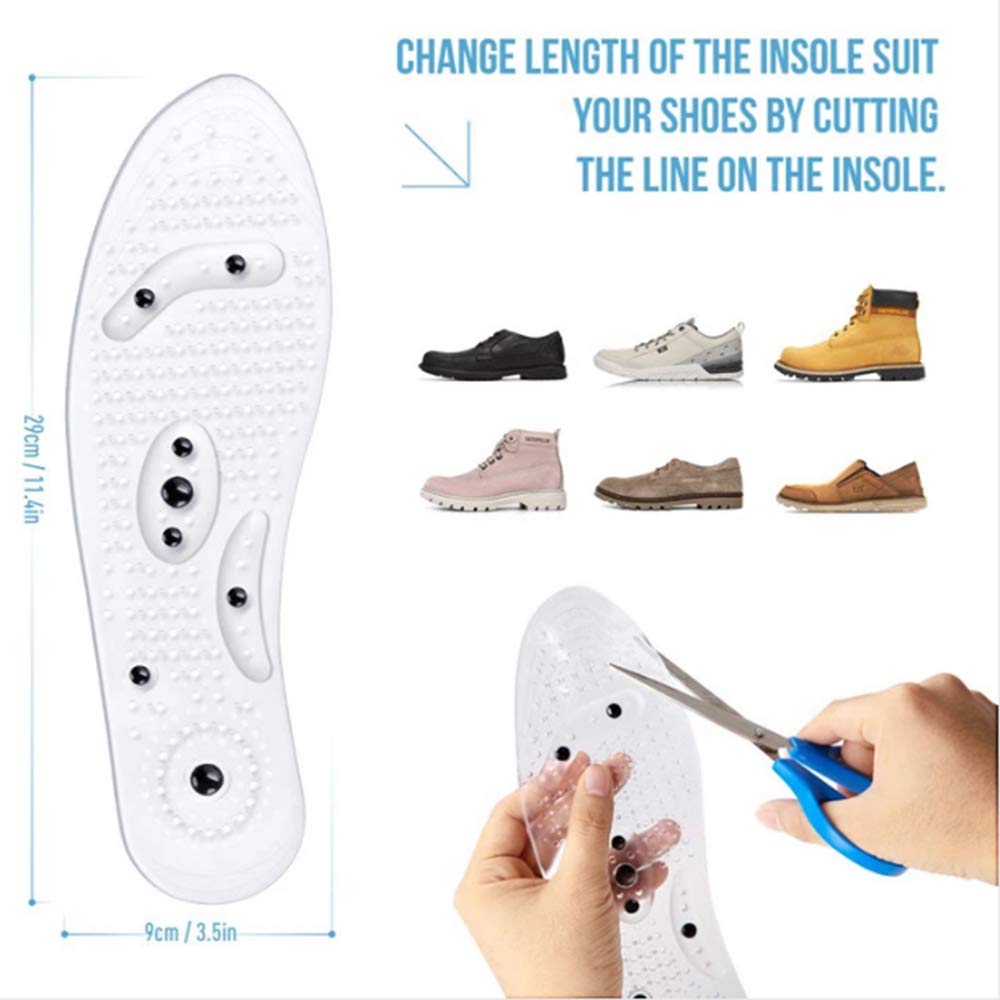 Magnetische Therapie Silikon Einlegesohlen transparent Abnehmen Einlegesohle Massage Fuß Pflege Schuh Pad Sohle unisex