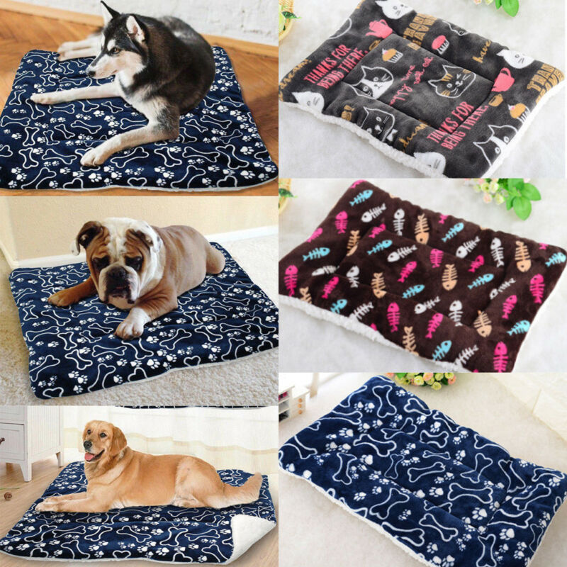 Haustier Großen Hund Decke Winter Haustier Bett matt Pfote drucken Welpen Haus für Katze Vlies Liege Hunde Kissen Katzen Pad Chihuahua Produkte