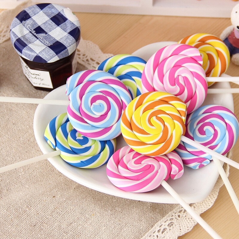 32 st / socker sockerlolly stil söt suddgummi student barn suddgummi brevpapper