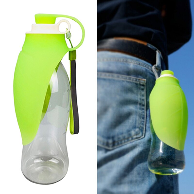 Botella de agua deportiva de silicona para perro, tazón portátil de viaje para cachorro, gato, dispensador de agua para mascotas al aire libre, accesorios para perros