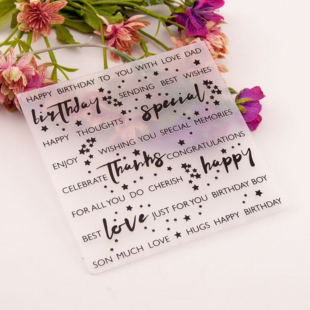 Verjaardag Woord Diy Plastic Embossing Mappen Voor Diy Scrapbooking Papier Ambachtelijke/Kaarten Maken Decoratie Benodigdheden