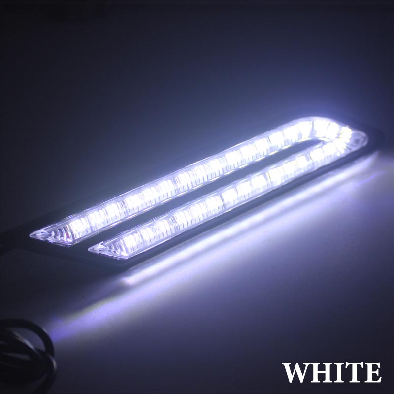 2 st led-varselljus för bilar, 12v varningslampor, vitt ljus, vattentäta dimljus, tillbehör, varningslampor, styling, led-lampor för bilar: Vit