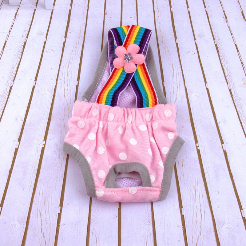 Female Dog Shorts Diaper Pet Sanitary Physiological Short Pants Dot Girl Dogs Underwear Washable Knickers: pink shirts / L