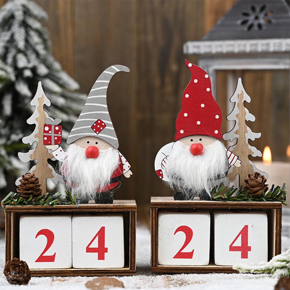 Kerstkalender vrolijke kerstversieringen voor thuis noel kerstmis jaar kerstman poppen elf deco kerst
