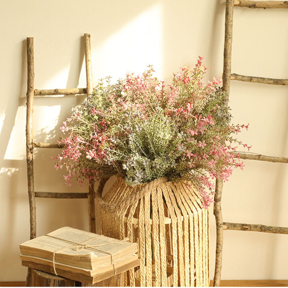 1 Boeket Kunstbloemen Voor Decoratie Thuis Plastic Stem Bruid Bruiloft Boeket Nep Bloem