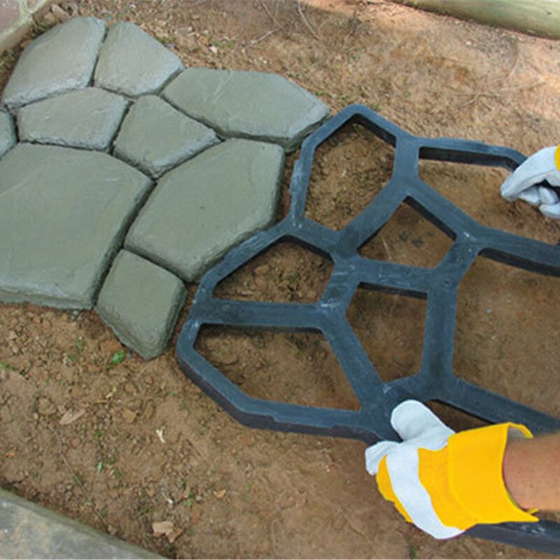 Garden Pavement Mold Garden Walk Pavement Concrete Mould DIY Manually Paving Cement Brick Stone Road Concrete Molds Pa