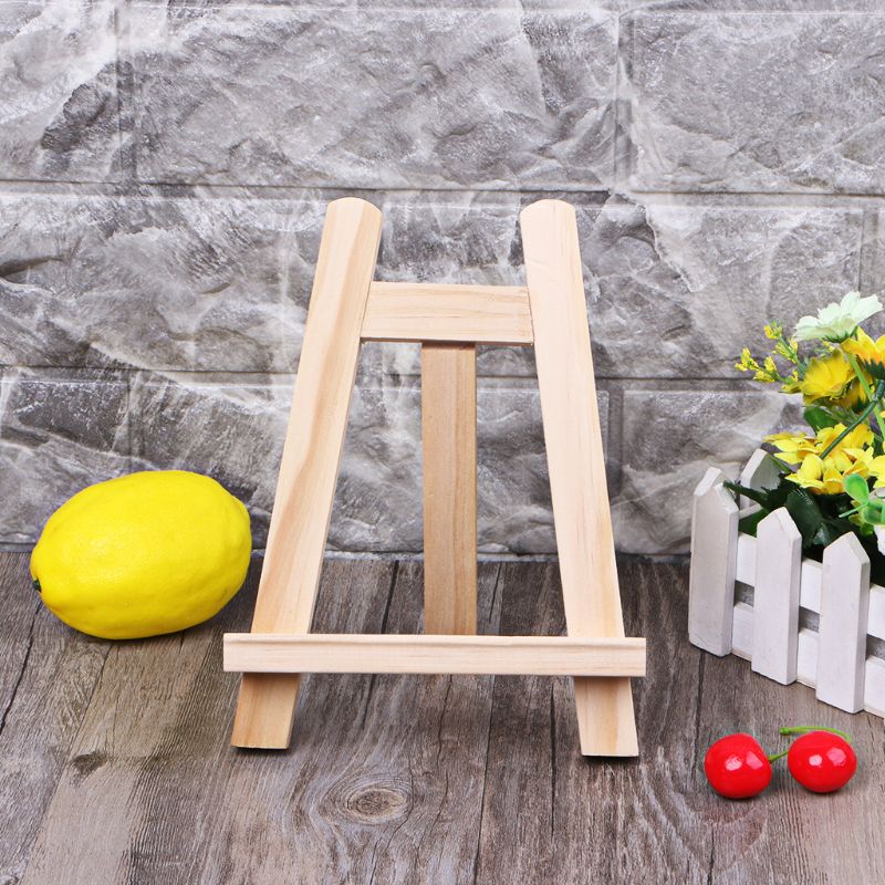 Mini Künstler Holz Staffelei Holz Stand Anzeige Halfter Für Party Dekoration 15*20cm Triange Staffelei