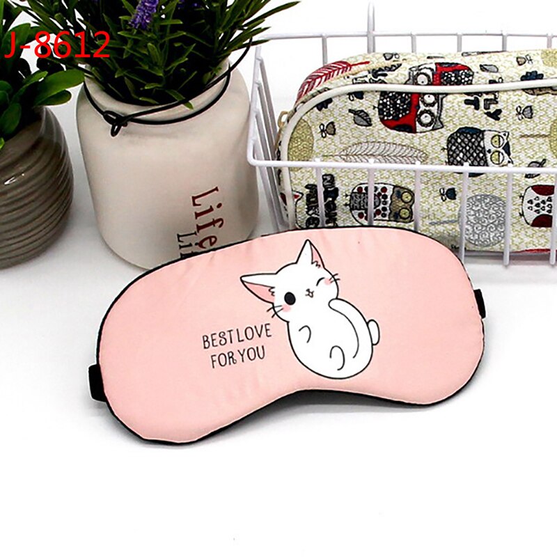 1pc Lovely Cotton Sleeping Mask Eyepatch Eye Cover For Travel Relax Sleeping Aid Eye Patch Shading Eye Mask: 12