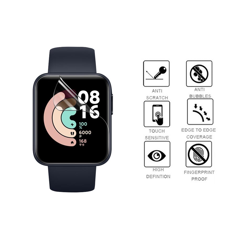5 Pcs Zachte Hydrogel Beschermende Film Voor Xiaomi Redmi Horloge &amp; Mi Smart Horloge Lite Volledige Dekking Screen Protector Accessoires