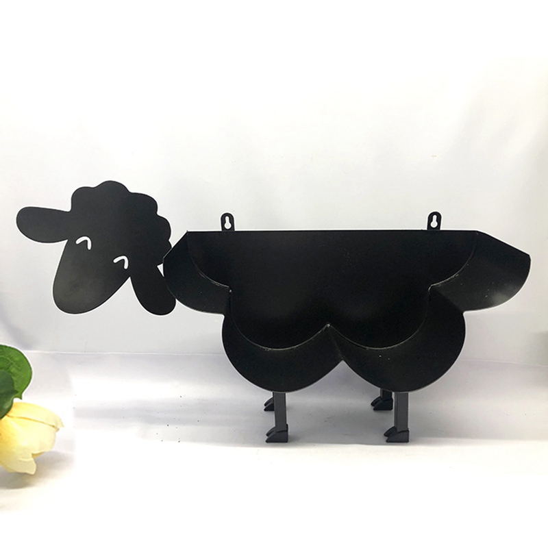 JFBL Cute Sheep Toilet Paper Roll Holder Black Toilet Roll Holder Free Standing Or Wall Mounted Tissue Paper Stand