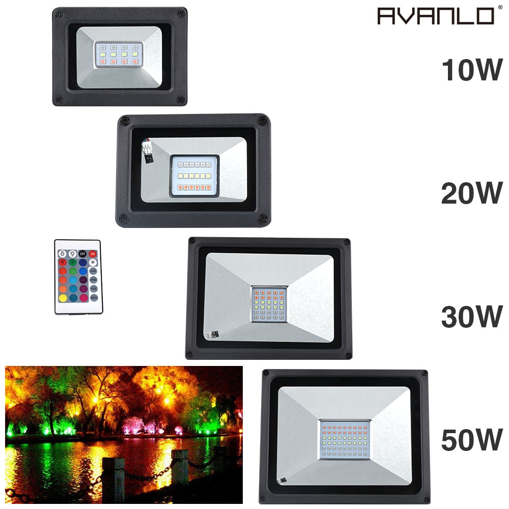 RGB IP65 10W 20W 30W 50W Led Flood Light SMD 5730 Led Flood Lamp Reflector Led Floodlight Outdoor Street Lighting
