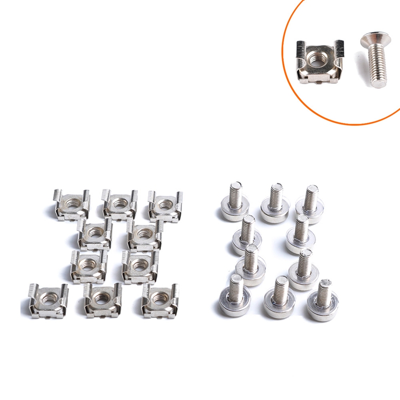 10 pairs of cage nut cage nuts M6*10 screws M6*10 for cabinet chassis vehicles