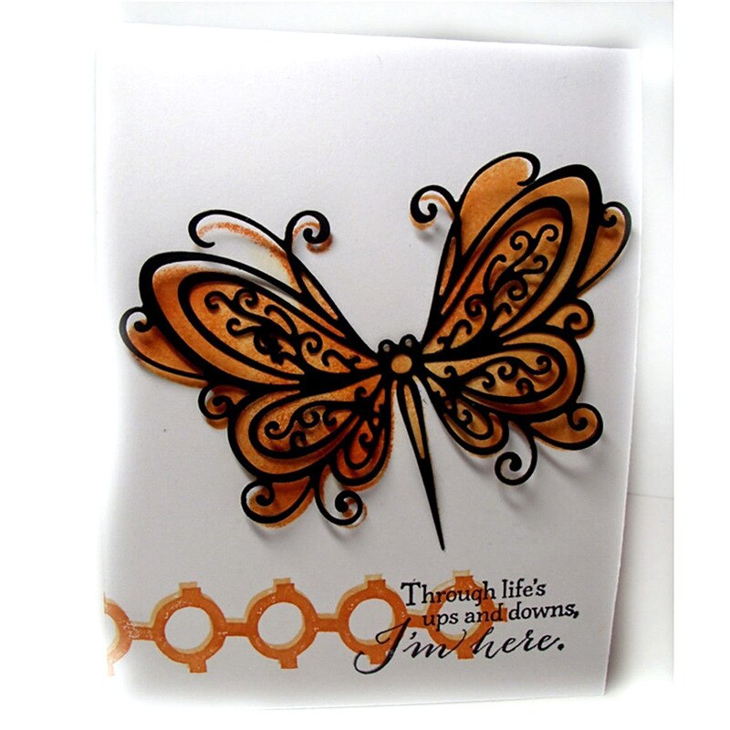 Troqueles de corte de Metal con flores y mariposas negras para Sello de álbum de recortes/álbum de fotos decorativo en relieve tarjetas de papel DIY