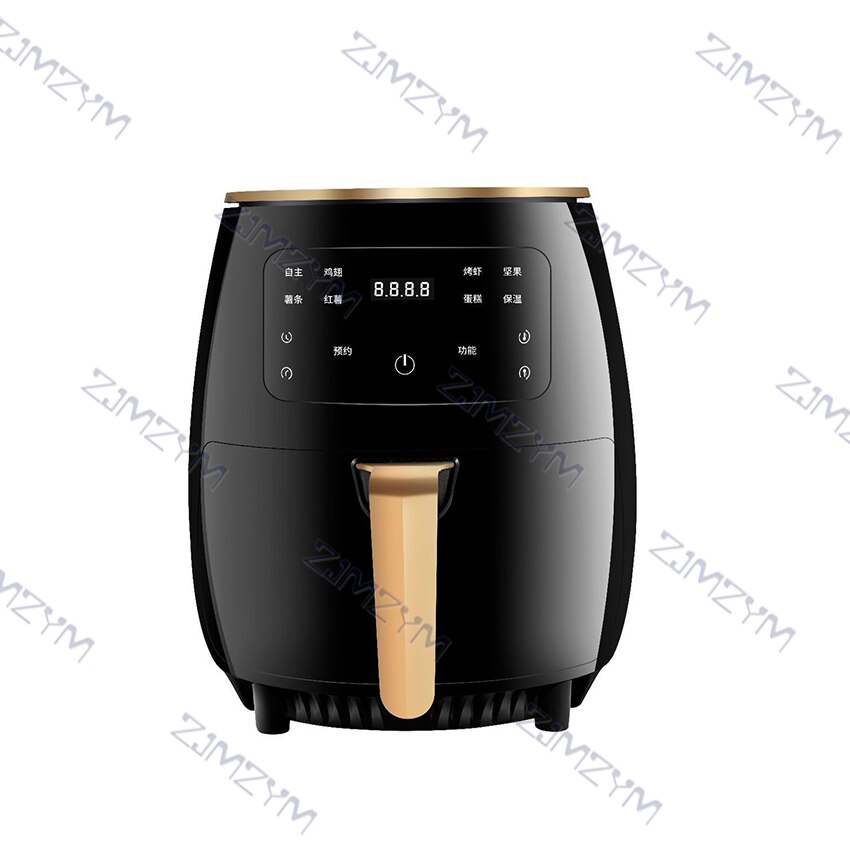 1500W 4.5L Air Fryer Oil free Health Fryer Cooker Home Multifunction Smart Touch LCD Airfryer Pizza Fryer For French Fries 220V: black