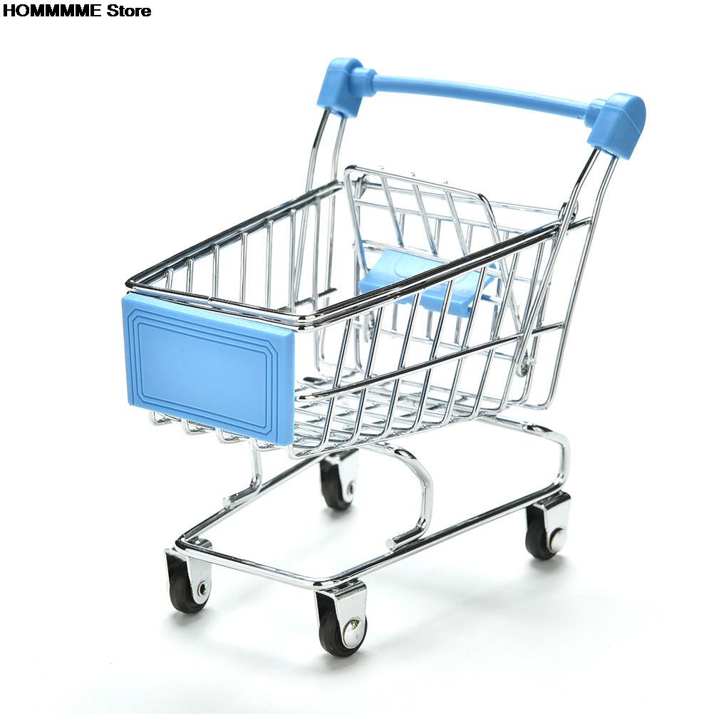 Colorful Funny Mini Supermarket Shopping Cart Trolley Pet Bird Parrot Hamster Toy 1pcs