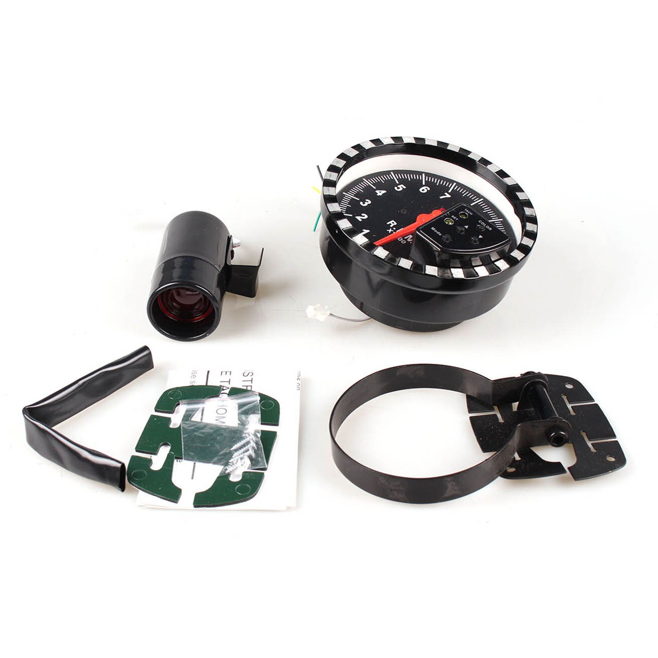 KET 5 Inch Car digital Tachometer Gauge RPM 11000K Gauge 7Color Backlight LED Shift Light rpm for 1-10 cylinder engine vehicles