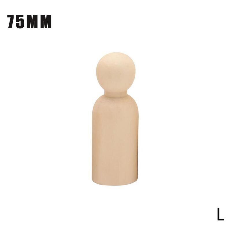 1 Uds. De muñecos de madera sin pintar, muñecos de Madera hechos a mano para hombres y mujeres, figuras artesanales, Graffiti de Color pequeño, juguete de madera W7Q5: L