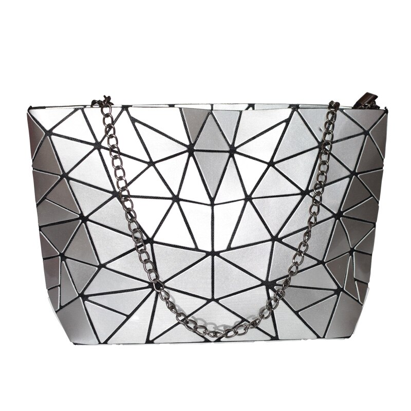 sac a main Bao Tassen Voor Vrouwen Fashoin Top-Handvat Tassen Hologram Schoudertas Tote Kleine Keten crossbody Tassen bolso mujer: Chain silver