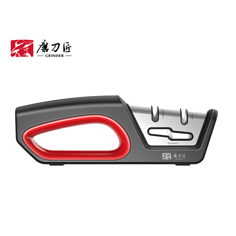 Afilador de cuchillos TAIDEA 6 en 1, tijeras de cocina profesionales, herramienta para afilar, piedra de afilar, ángulo de ajuste de diamante, herramientas de cocina: Verde