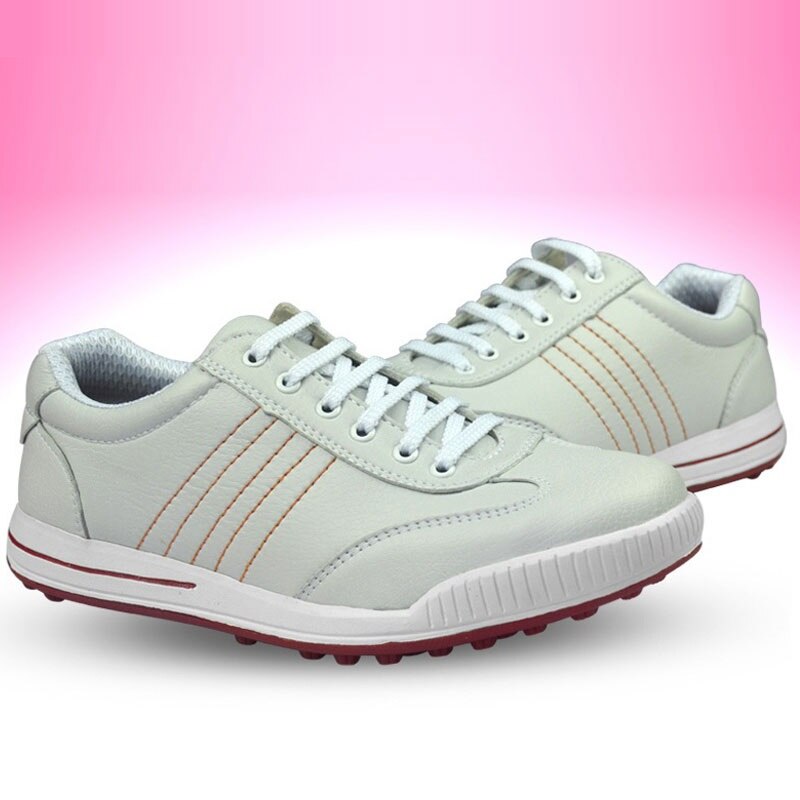 Dam golfskor vattentäta golfsneakers som andas dam spikfria anti-halk lätta tränare atletcis skor  d0607