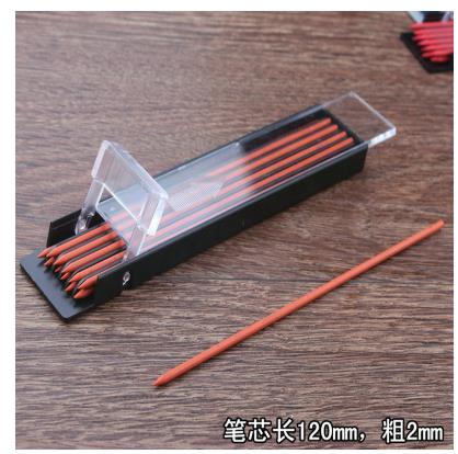 Dikke Potlood Core Gekleurde Tekening 2mm Super grof HB/2B/3B 4B rood/blauw potlood Core Leuke Potlood Le: Orange 12 pcs