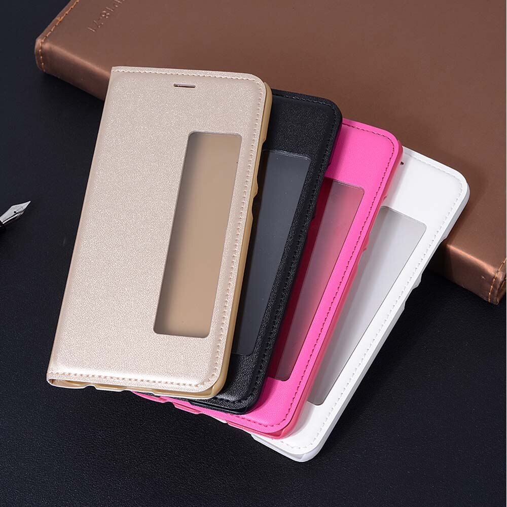 Flip Cover Leather Phone Case For Huawei P10 Plus P 10 Pro P10plus P10pro 10plus 10pro Shockproof Magnetic Smart View Case