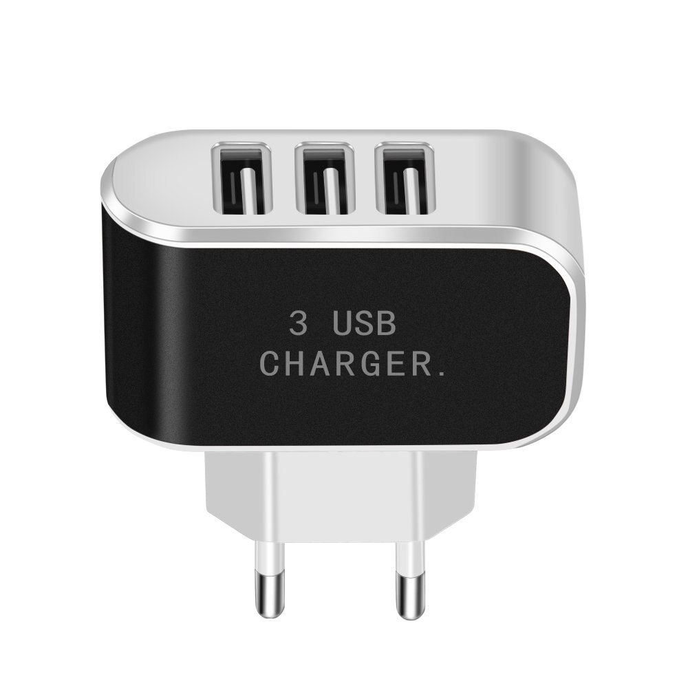 Olaf-cargador USB de carga rápida 5V2A para móvil, cargador de pared rápido para iPhone X, 8, 7, iPad, Samsung S9, Xiaomi mi 8, Huawei: Only Charger Black