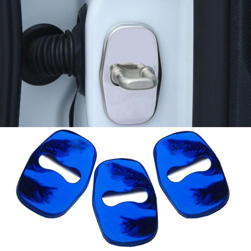4Pcs Stainless Steel Car Door Lock Sticker Cover for Peugeot 301/308/407/508