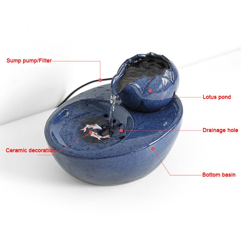 Electric Ceramics Cat Drinking Feeder Automatic Circulating Cat Dogs Drinking Water Fountain Dispenser Pet Products