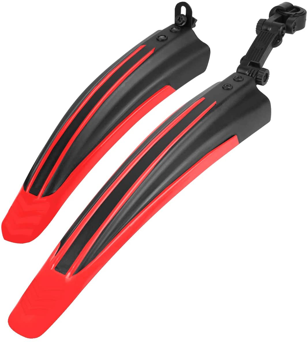 Juego de guardabarros para bicicleta de montaña, neumáticos ajustables para ciclismo, guardabarros delantero y trasero, para MTB: Red