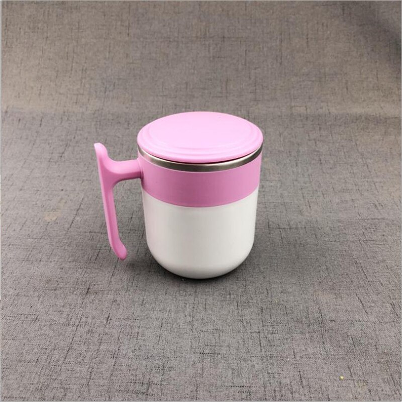 Selbst Rühren Becher Edelstahl Automatische Misch Kaffee Tasse Magnetische Temperatur Unterschied Clever Becher Temperatur Kontrolle Becher: Rosa