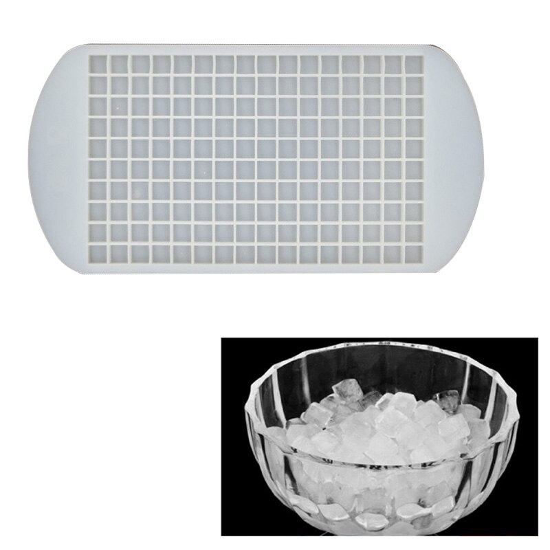 160 gitter silikone isterninger bakkeformemaskine bar budding form diy værktøj 1 stk silikone isterning bakke silikone ismaskine: 6 160 huller