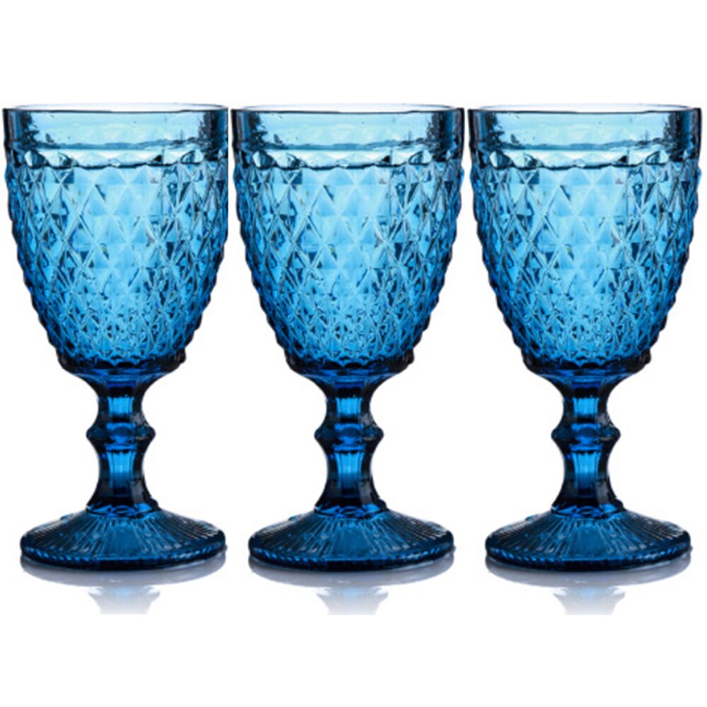 Portsble vinglas dricksglas 3 st/lot bröllopsfest vinkopp glas vattenglas för att dricka jul 300ml 10oz: 3 st set stil 7