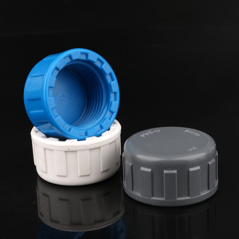2pcs PVC 20~50mm Female Thread End Cap Garden Irrigation Connector Aquarium Fish Tank Pipe Tube Adapter