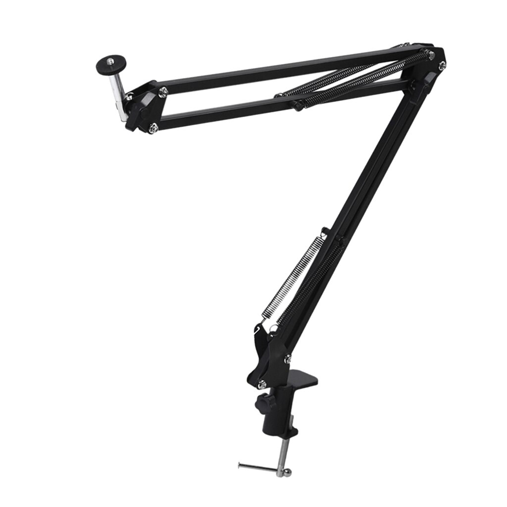 Extendable Microphone Suspension Boom Scissor Arm Stand Holder with Desk Clip