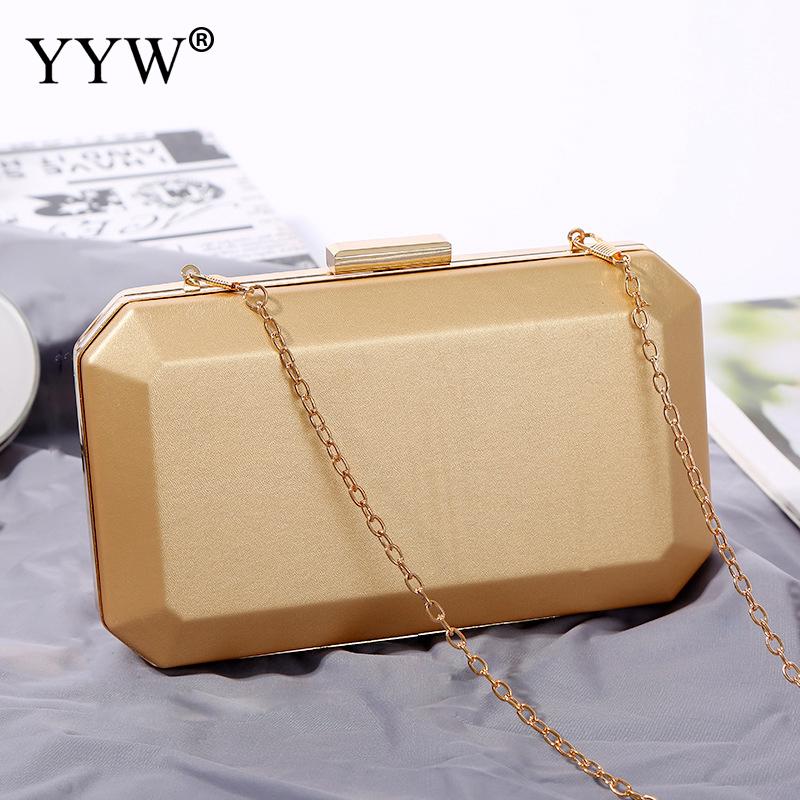 Vrouwen Handtas Avondtassen Voor Party Vrouwen Keten Schoudertas Dames Mode Gold Clutch Box Zak Vrouwen Messenger Purse: khaki