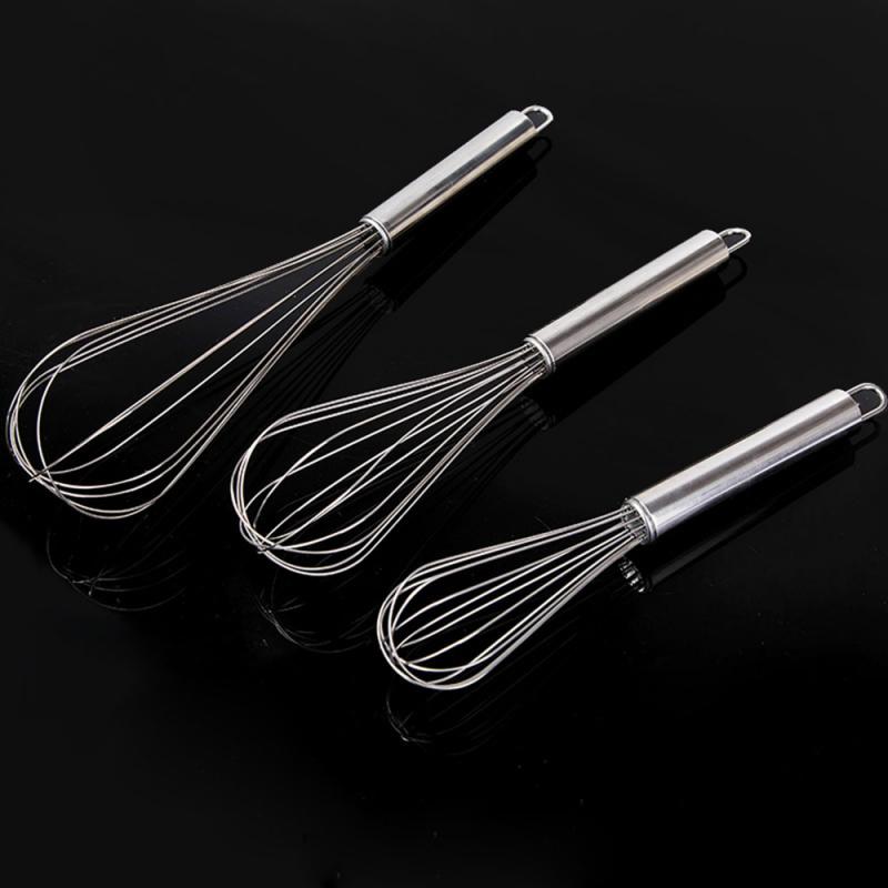 Stainless Steel Manual Whisk Nonstick Easy To Clean Handle Wire Whisk Home Kitchen Baking Cooking Tools 8/10/12 Inches