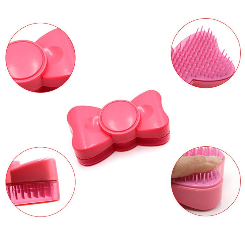 Bunte Kunststoff Haar Kamm Bogen Krawatte Gerade Haar Kamm Anti-knoten Massage