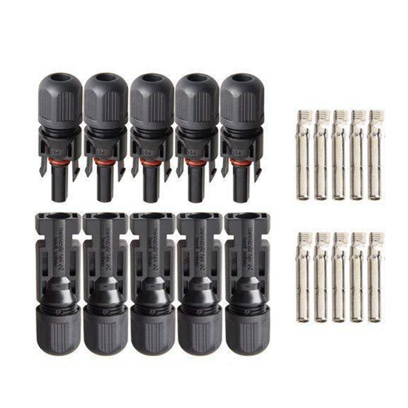30A Male Female Wire Cable Connector Solar Panel Plug Socket Adapter Tool Kit