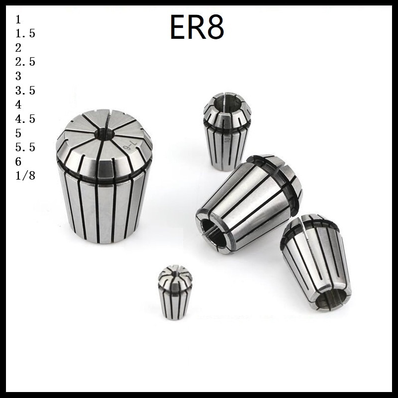 ER8 1mm---6mm,1/8mm ER Precision Spring Collet Chuck For CNC Milling Tool Holder Engraving Machine Spindle Motor