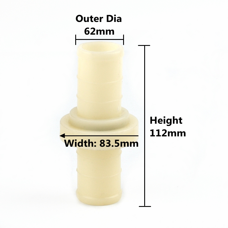 Tubo da giardino per irrigazione attacco rapido, connettore rapido per tubo flessibile in plastica, giunto a scatto per tubo in ABS, diametro esterno da 25mm a 75mm,1 pz: bianca