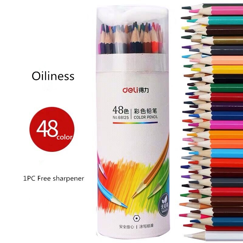 Sharkbang 12/24/36/48 Colored Pencil With Free Pencil Sharpener Lapis De Cor Artist Painting Sketch Oil Water Color Pencil Set