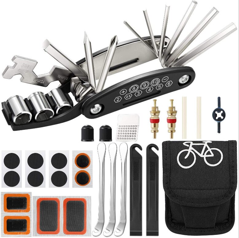 Bicycle repair kit, tire repair tool set, car repair kit, mountain bike repair kit mountain bike bike chain tool: Tool set five