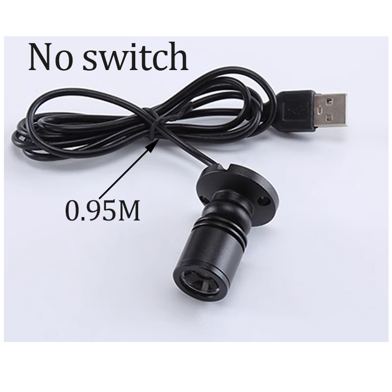 Led USB Spotlight 3W DC5V Jewelry Cabinet Showcase Counter Lamp Surface Mounted Ceiling Mini Spot Light USB 5V Interface: L / Blue / 7w