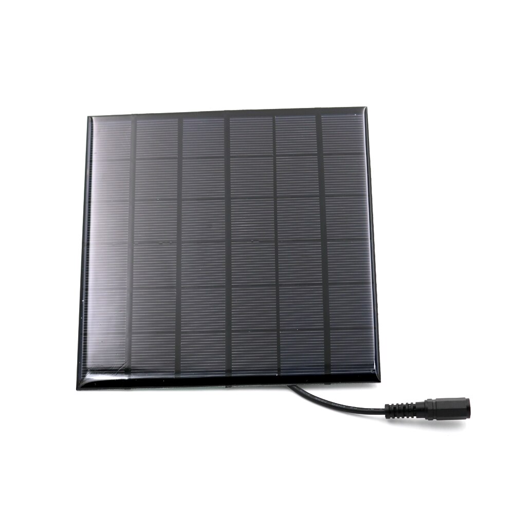 Solcell 10w 5w 3w 2w 9v solpanel transparent cellmodul 7.4v 6.4v 26650 18650 3.2v 3.7v batterikontakt  dc 5.5*2.1 kontakt