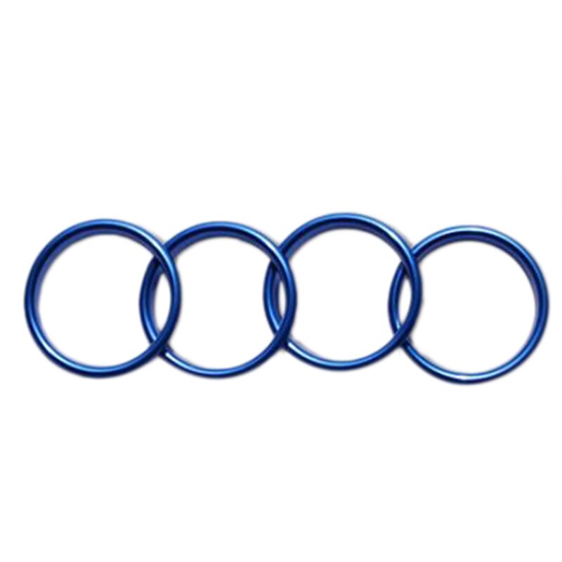 1 Set Van 4 Auto Air Outlet Cover Sticker Decoratieve Ringen, airconditioning Luchtuitlaat Decoratieve Ringen Geschikt Voor A3 S3 2: Blue