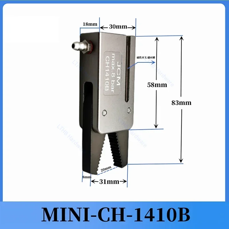 Manipulatorarmatuur MINI Grijper CH1410B Klem Niet-standaard armaturen met onregelmatige vormen Intelligente robothandcilinder: Grey