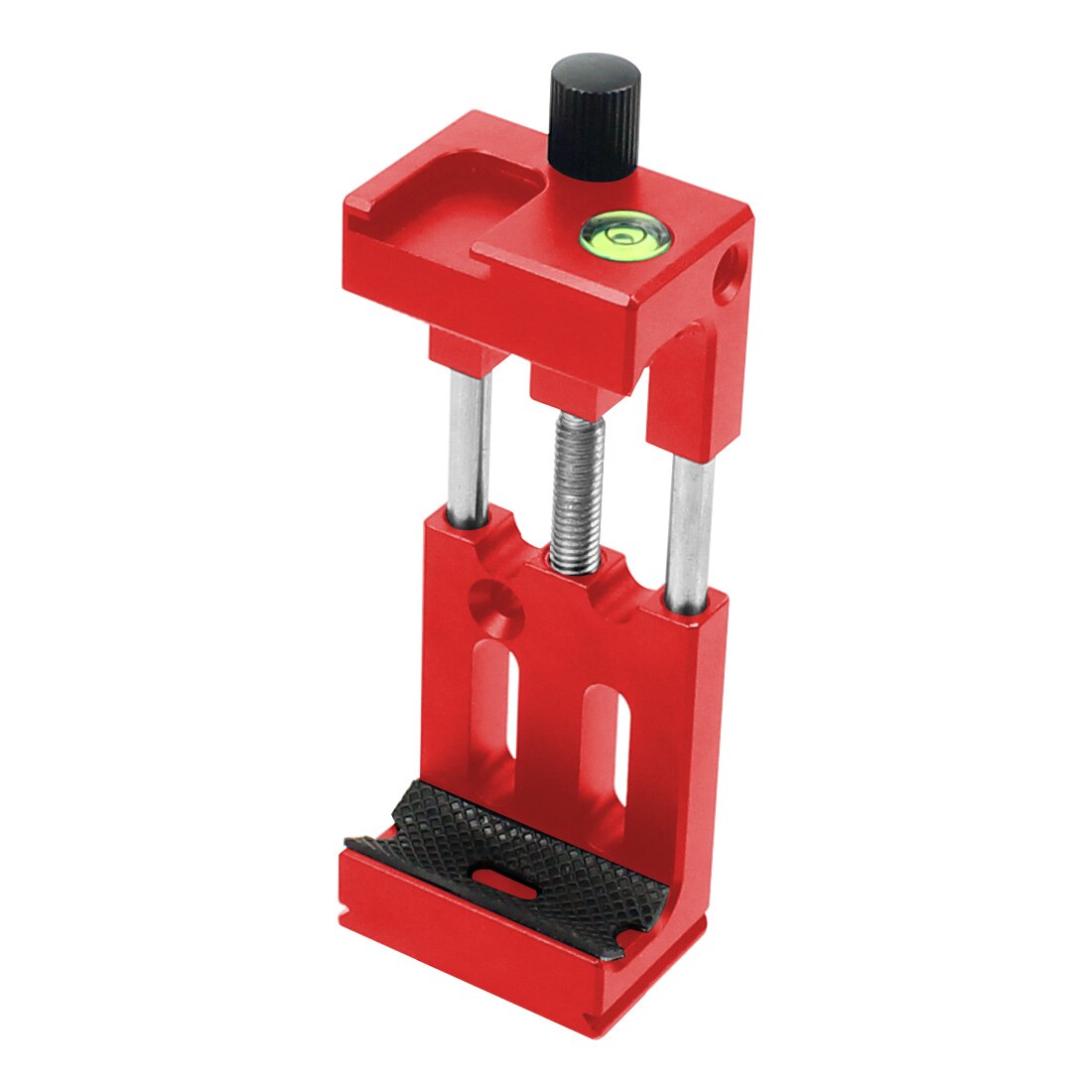 BGNing 360 Degree Panorama Ball Head Tripod Camera Mount Stand Phone Holder Clip XJ-8 Flashlight Microphone With Spirit Level: Red Clip